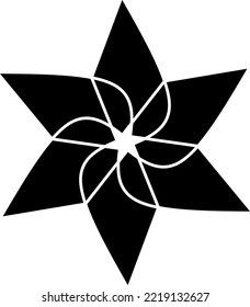 This is an abstract vector graphic design. Designs can be used as design elements for images, logos, clips, icons, and more. This design is radial and has a black color.