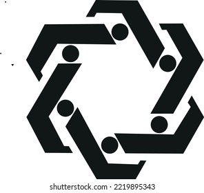 This is an abstract vector graphic design. Designs can be used as design elements for images, logos, clips, icons, and more. This design is radial and has a black color.