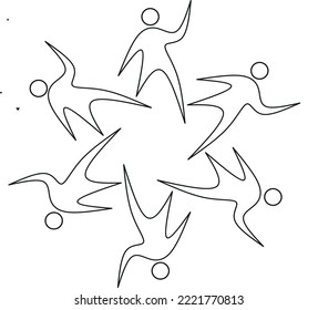 This is an abstract vector graphic design. Designs can be used as design elements for images, logos, clips, icons, and more. This design is radial and has a black color.