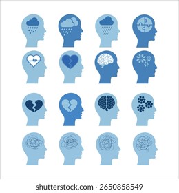 This abstract vector illustration captures the thought process with mindful concepts in a scalable EPS format Ideal for mental health awareness and related graphic designs