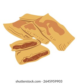 This is an abstract vector illustration featuring a geometric composition with simple shapes and a modern aesthetic, suitable for various design projects.