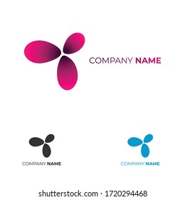 This is an abstract vector logo. the name of the logo is FLOWER. 