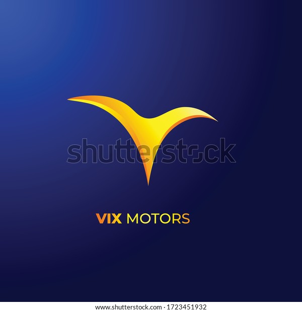 This is an abstract vector VIX MOTORS logo design,\
and easily editable. this design represents the elegant car and\
car-related business\
brand.