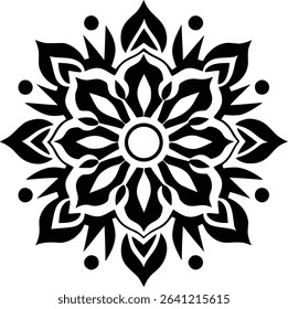 This abstract vintage floral frame features an ornate, round vector design with a decorative flower pattern, perfect for an antique-style border illustration