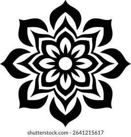 This abstract vintage floral frame features an ornate, round vector design with a decorative flower pattern, perfect for an antique-style border illustration