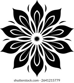 This abstract vintage floral frame features an ornate, round vector design with a decorative flower pattern, perfect for an antique-style border illustration