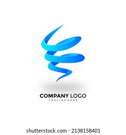 this abstract wind colorful logo