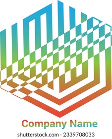 This is an abstract and word logo.