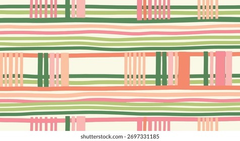 This abstract woven pattern features a vibrant mix of colors and textures, perfect for a variety of creative projects. Ideal for backgrounds, textiles, and decorative prints. 