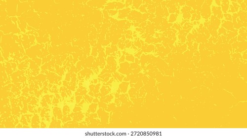 Esta textura abstracta agrietada amarilla ofrece un patrón de superficie desgastado, erosionado y orgánico, perfecto para fondos de Diseño gráfico y Elementos artísticos, agregando un ambiente vintage único.