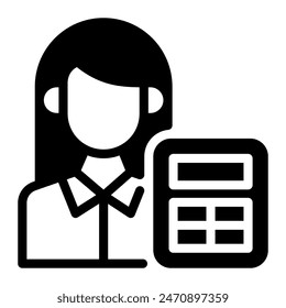 Este icono de contador es adecuado para consultoría financiera, contabilidad, economía, etc.