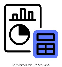 This Accounting icon is suitable for Financial consulting, accounting, economic, etc.