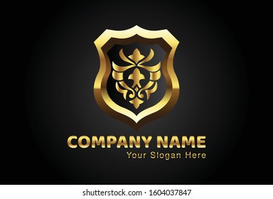 This is the Aceh ornament logo combined with a shield, this gold design is very attractive and unique, this logo can be used for companies, brochures, websites, mugs, stickers, and posters.