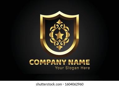 This is the Aceh ornament logo combined with a shield, this gold design is very attractive and unique, this logo can be used for companies, brochures, websites, mugs, stickers, and posters.