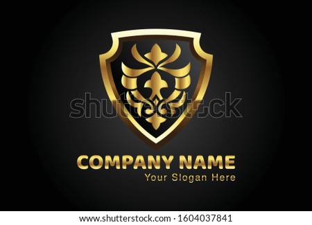This is the Aceh ornament logo combined with a shield, this gold design is very attractive and unique, this logo can be used for companies, brochures, websites, mugs, stickers, and posters.