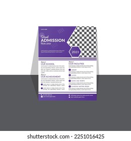 This is a Admission flyer design template. It is easy to edit. The file is ready for print. 