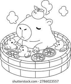 This adorable capybara illustration