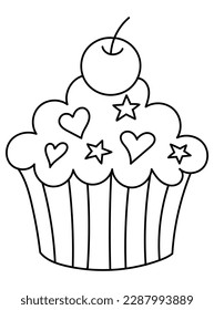 This adorable coloring page features a delicious assortment of cupcakes with fun patterns and decorations, perfect for kids to color and bring to life. Let their imaginations soar