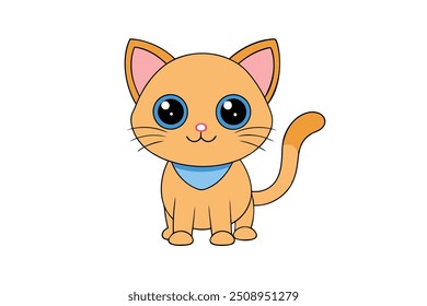 This adorable cute cat vector icon is perfect for web, app design, and branding projects. Available in high-quality, it adds a playful touch to your creative work.