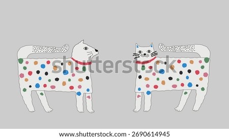 This adorable hand-drawn sketch features a playful childlike cat with simple lines and whimsical charm capturing innocence and joy perfect for adding a warm touch to any design