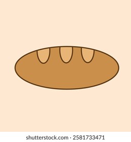 This adorable illustration features a freshly baked loaf of bread, with a golden, crispy crust and a soft, pillowy interior that looks irresistibly inviting. 