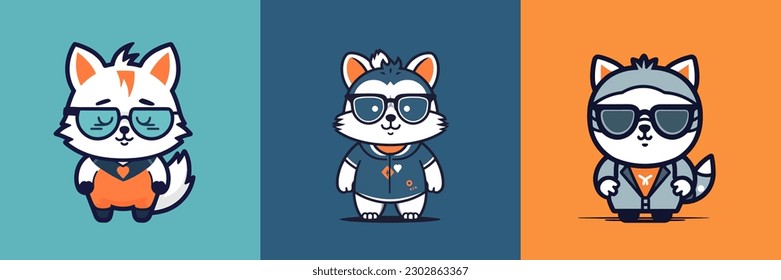 This adorable kawaii raccoon illustration is perfect for all your cute and quirky design needs, with its charmingly rounded features and playful expression