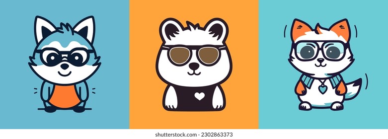 This adorable kawaii raccoon illustration is perfect for all your cute and quirky design needs, with its charmingly rounded features and playful expression