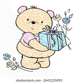 This adorable little bear, bird character is full of charm and warmth — perfect for children’s books, nursery decor, or playful product packaging. Soft, friendly, and designed to melt hearts.
