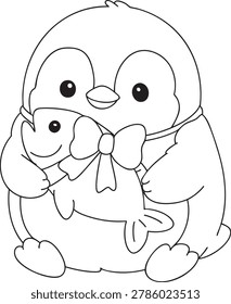 This adorable penguin illustration