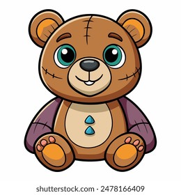 This adorable plush toy, designed as a cartoon teddy bear, makes an ideal gift for kids