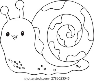 This adorable snail illustration