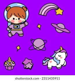 This adorable vector sticker features a cute and charming character that is sure to bring a smile to anyone's face. The character is expertly designed with a combination of vibrant colors, soft lines