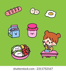 This adorable vector sticker features a cute and charming character that is sure to bring a smile to anyone's face. The character is expertly designed with a combination of vibrant colors, soft lines