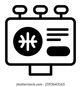 This Advertising Board icon is suitable for Basketball, Sport Event, etc