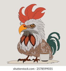 This is a aesthetic cock with tea cup.