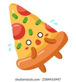 This afraid pizza illustration is suitable for Ramadan Islamic event etc