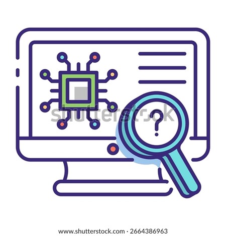 This AI Research icon is suitable for Artificial Intelegence, Chatbot, etc
