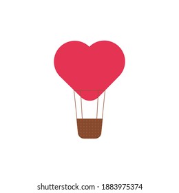 This is an air balloon isolated on a white background.