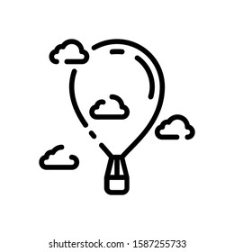 This is air balloon vector icon with white background