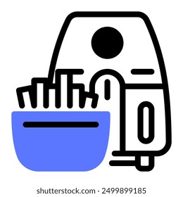 This Air Fryer icon is suitable for kitchen appliance, kitchen, cookware, etc.