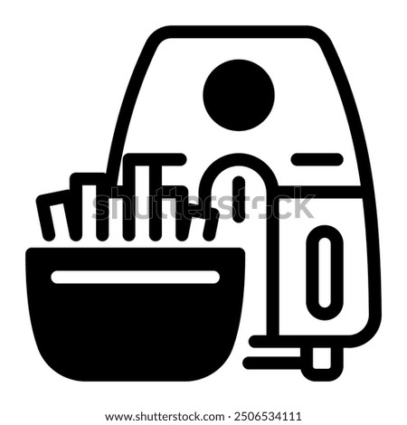 This Air Fryer icon is suitable for kitchen appliance, kitchen, cookware, etc.