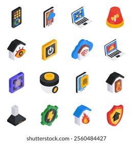 This all time requires a set of iot icons. These smartest designs of network and hosting are in flat icon style. You can use these icons to entice your web and app visitor with these powerful, meaning