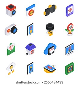 This all time requires a set of iot icons. These smartest designs of network and hosting are in flat icon style. You can use these icons to entice your web and app visitor with these powerful, meaning