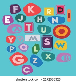 this is a alphabet background vector template 