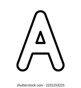 this is a Alphabet A icon
icon with outline and pixel perfect style
this is one of the icons from the icon sets with Alphabet and number theme