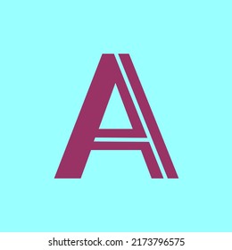 This Is An Alphabet Logo (A) With A Combination Of Lines In It