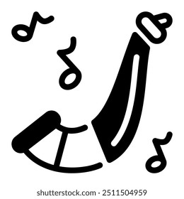 This Alphorn icon is suitable for Oktoberfest, Festival, Traditional German event, etc.
