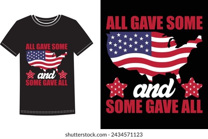 Esto es increíble, todos dieron algunos y algunos dieron todo el diseño de la camiseta para la gente inteligente. Vector de diseño de camiseta del día del recuerdo feliz.