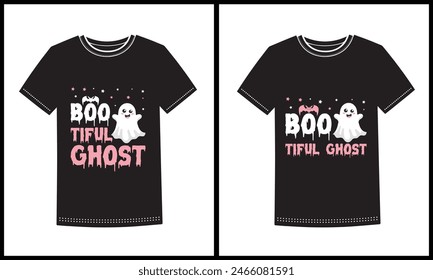 This is amazing boo tiful ghost t-shirt design for smart people. Trendy Halloween Pumpkin Boo Ghost t shirt design template.