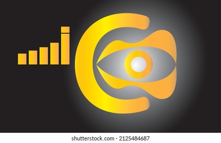 Este es un increíble logo de un vector de oro brillante y profundo